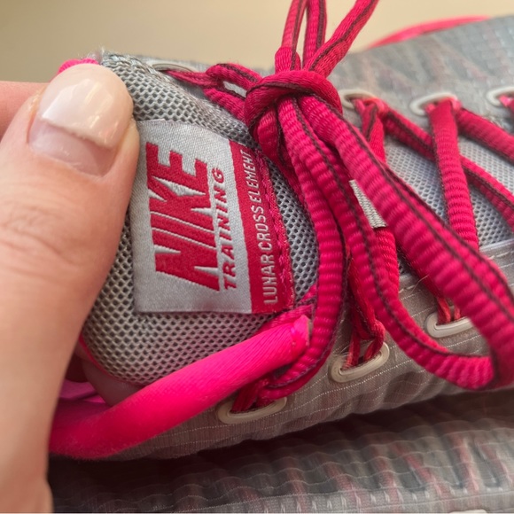 Nike Lunar Cross Element shoes, grey and pink, size 10 - Picture 4 of 6
